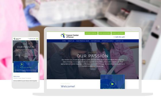 Cancer Center of Kansas-Custom Website Design_Cassandra Bryan Design
