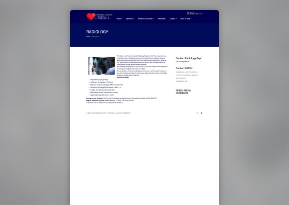 Hospital Website Re-Design before-after_Service Page-Old