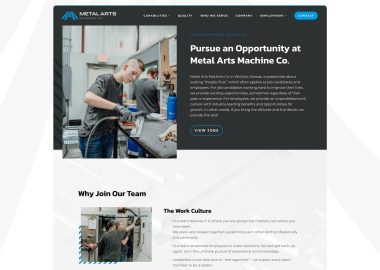 Custom Website For Manufacturing Company Wichita Kansas 1