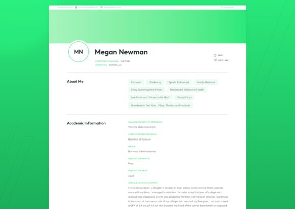 Custom Website Design For College Students By Cassandra Bryan Design 6
